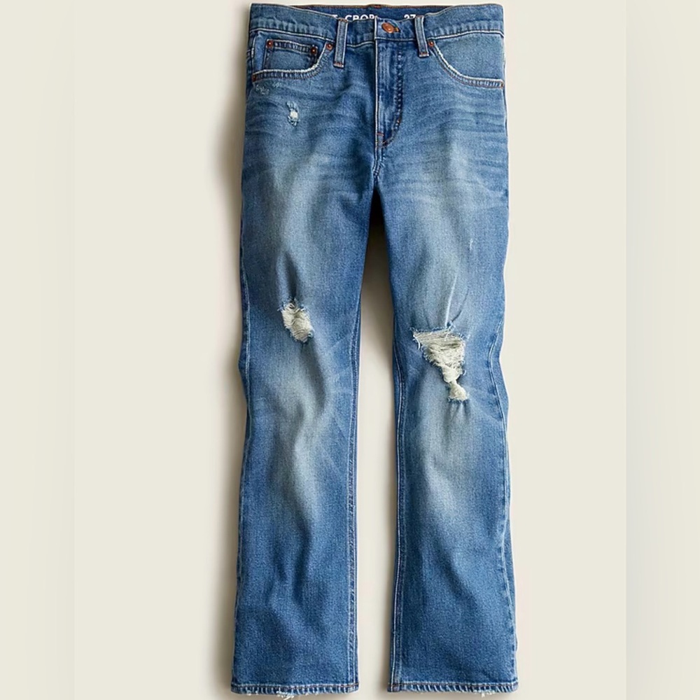 J. Crew 9” Demi-Boot Jean in Christy Wash